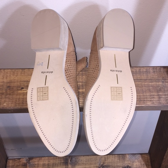 NEW! Dolce Vita Summer Leather Tan Booties Sz 7.5 - Picture 5 of 6